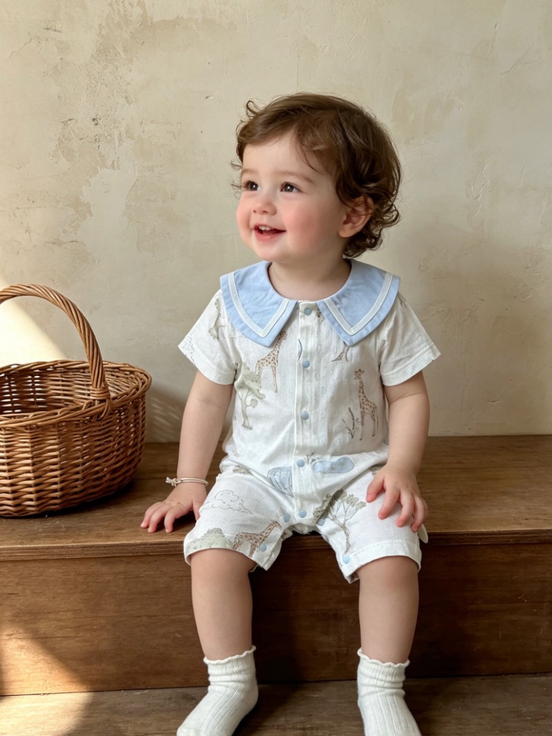 Bamboo Bodysuit Baby - Детская одежда для новорожденных Giraffe: летний