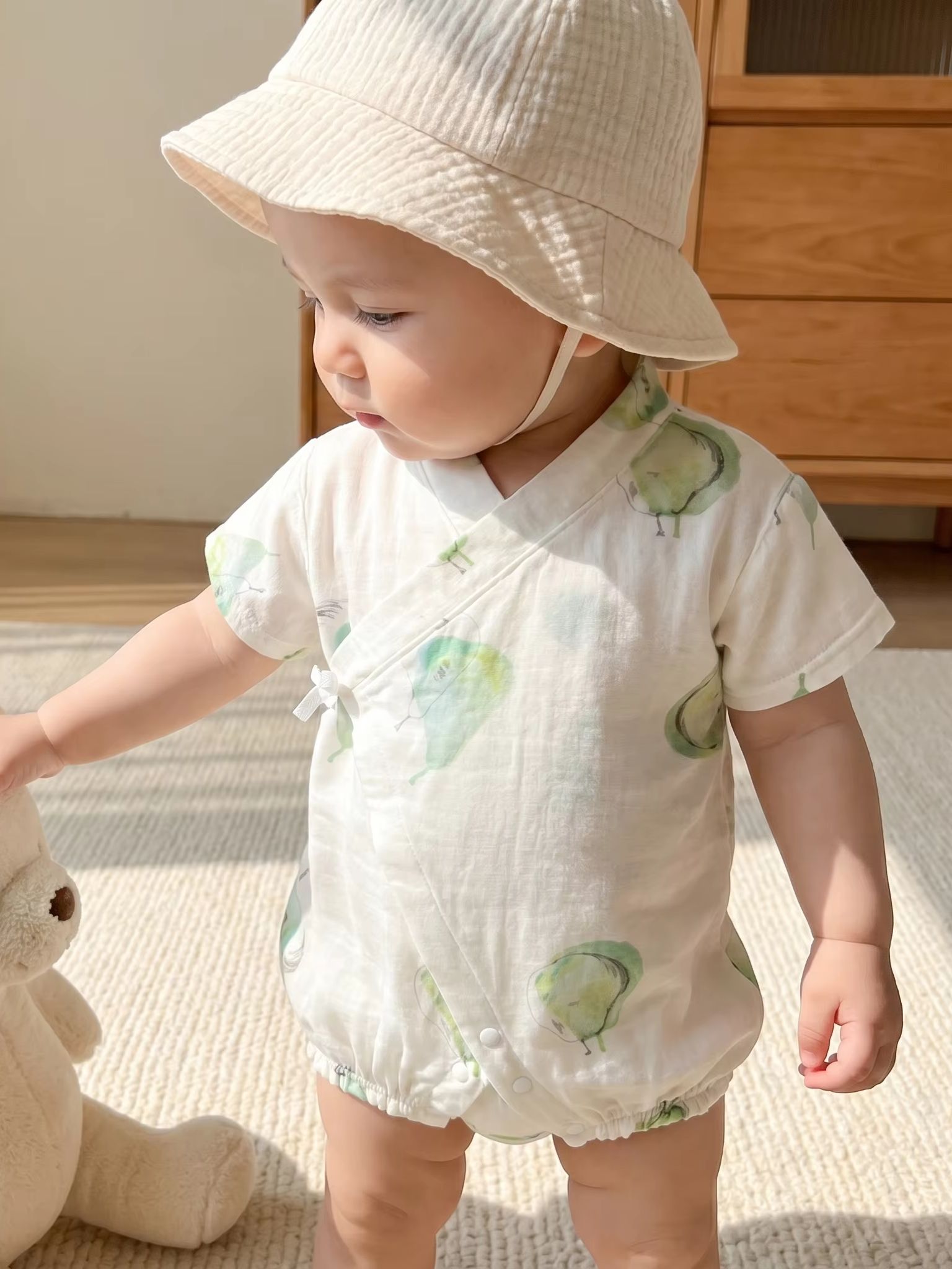 Bamboo Bodysuit Baby - Летний комбинезон для новорожденных с принтом