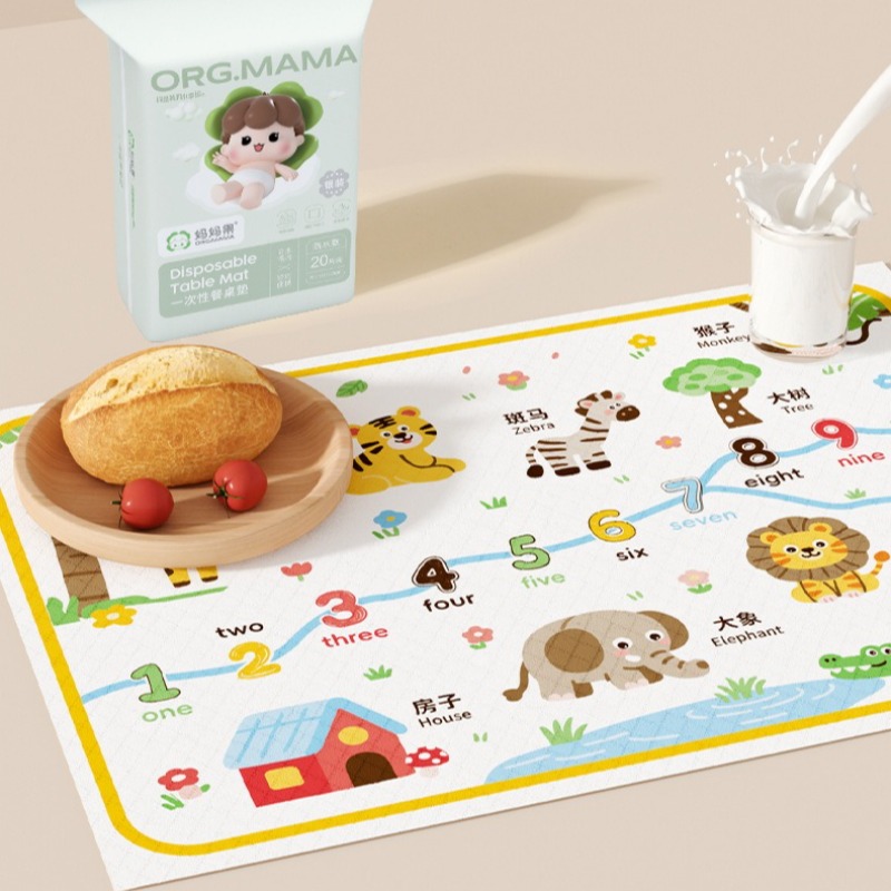 Printed Bibs Pack - Набор из 20 водонепроницаемых одноразовых подставок
