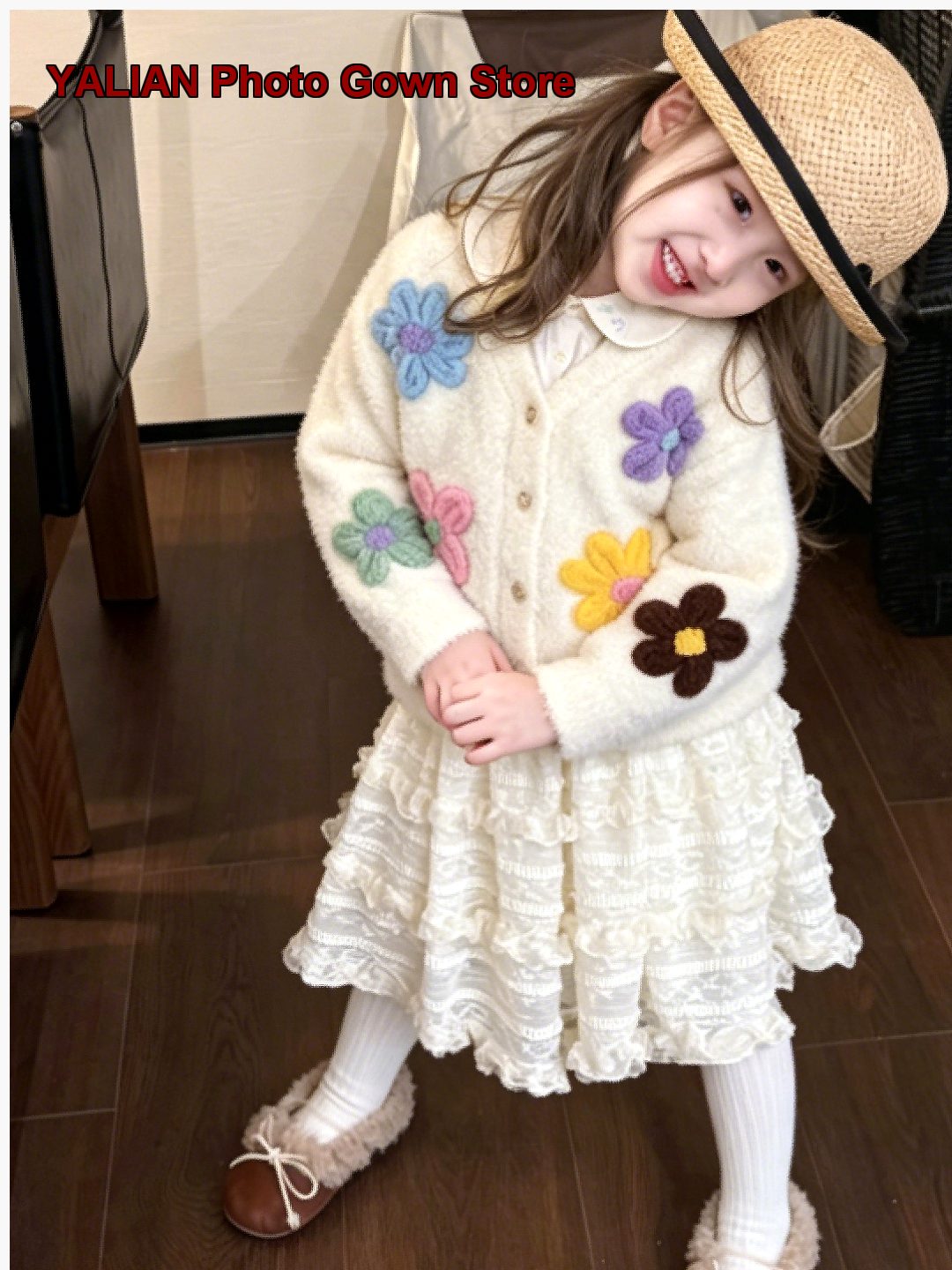 Baby Clothing Unique - Детское вязаное пальто для девочек в