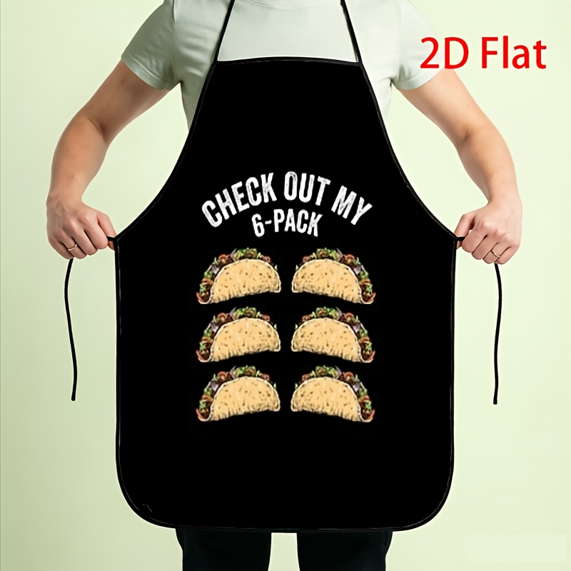 Printed Bibs Pack - Забавный фартук с принтом тако, кухонный
