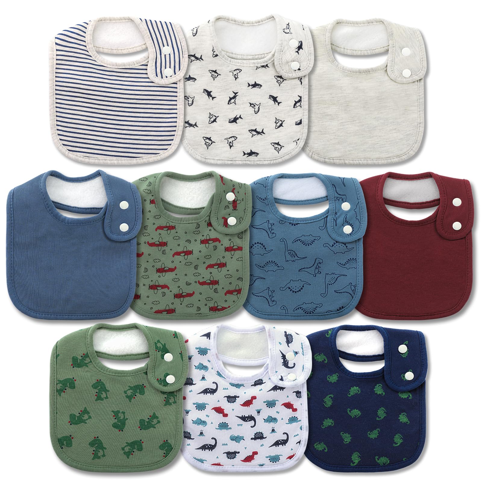 Набор из 10 детских нагруднико – обзор и цена Printed Bibs Pack