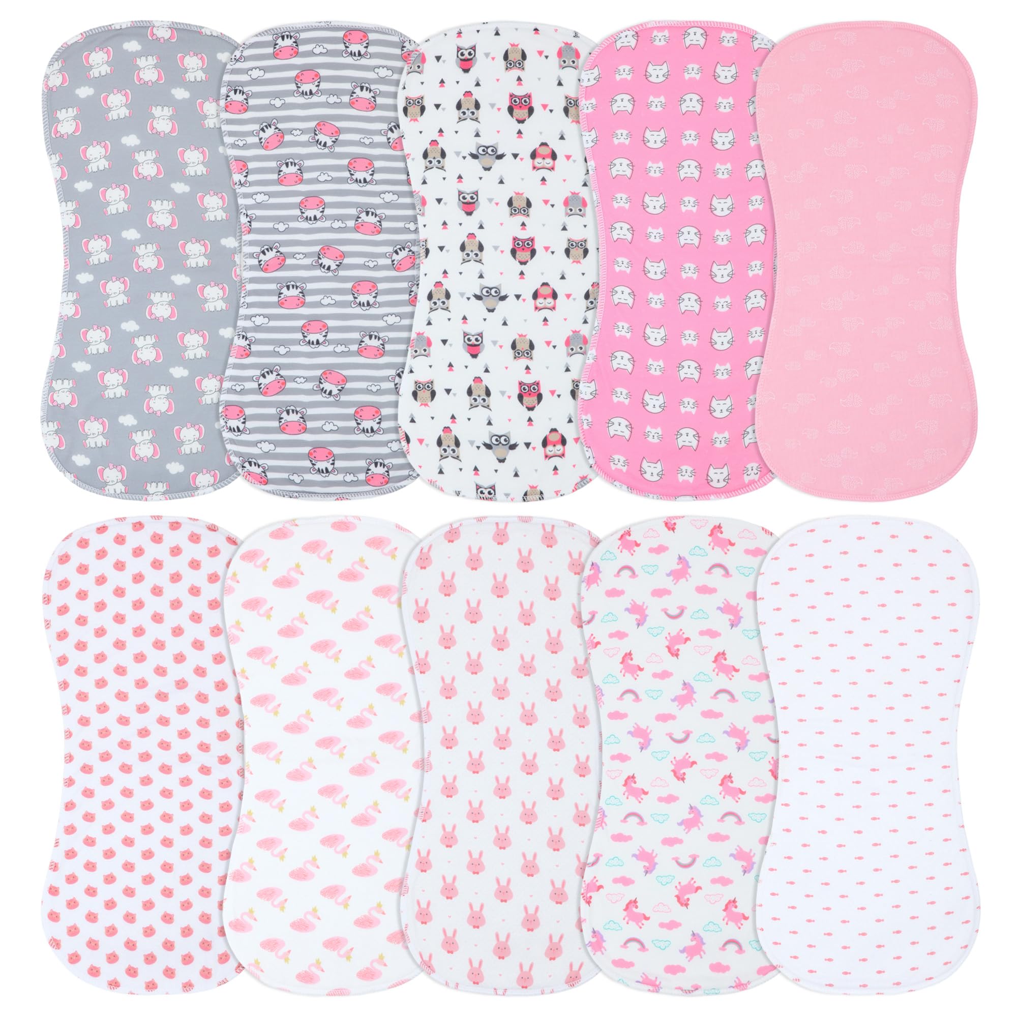 Набор из 10 больших детских пе – обзор и цена Printed Bibs Pack